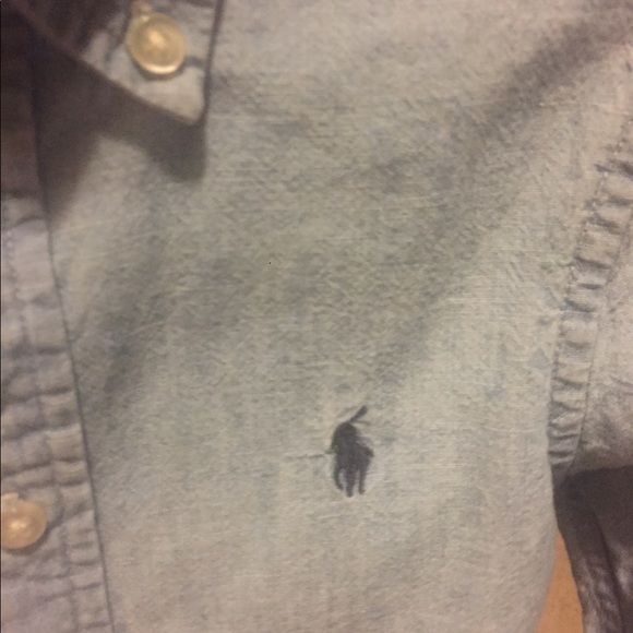 Boys Denim Polo Ralph Long Sleeve shirt - Picture 2 of 3